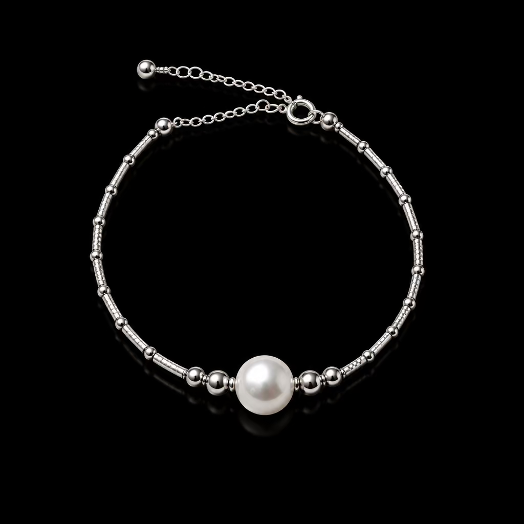9-10mm Passepartout  single bead charm bracelet