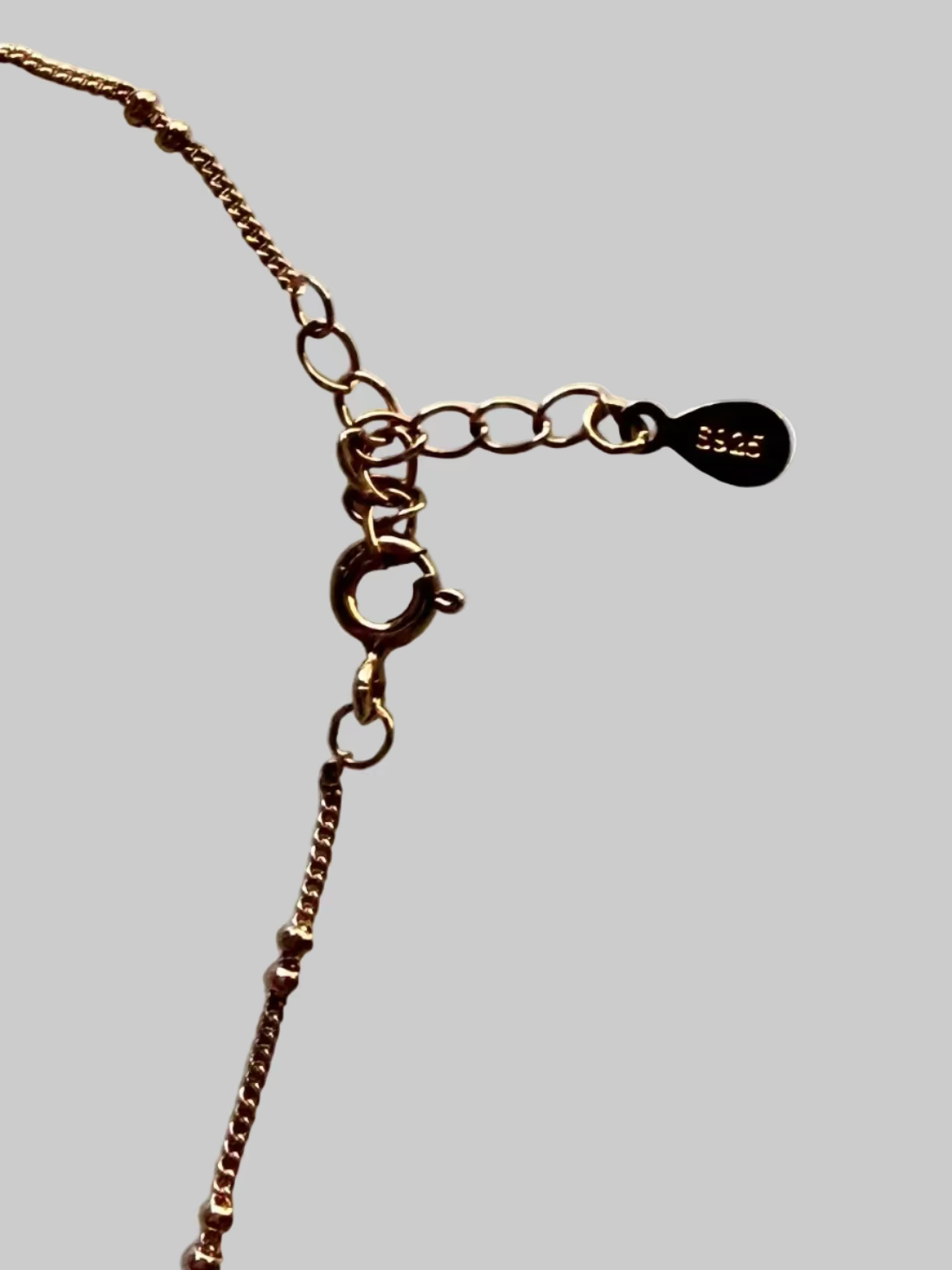 16cm rose gold plated 925 sterling silver chain on cat bracelet