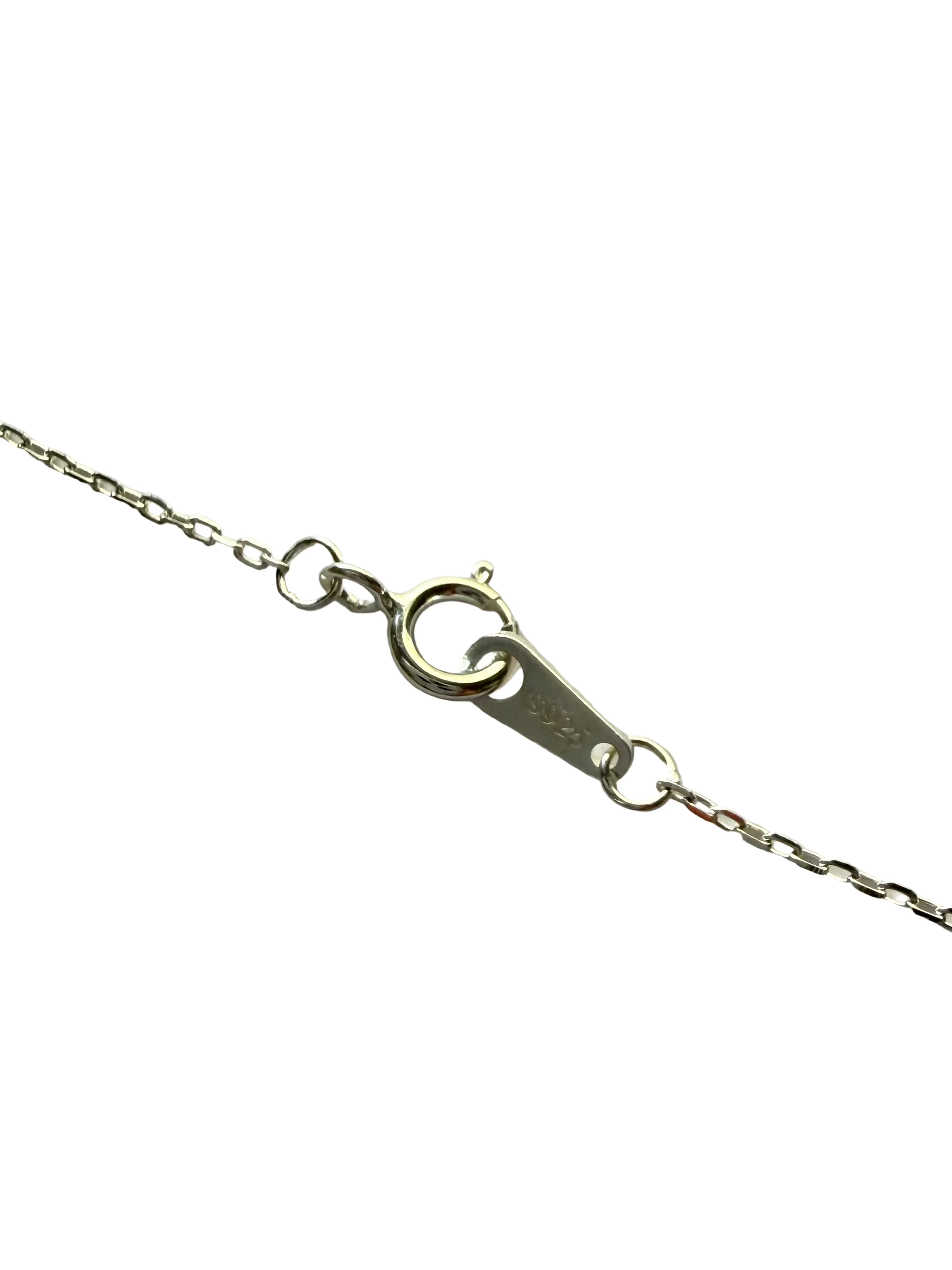 40cm 925 sterling silver chain on clover necklace