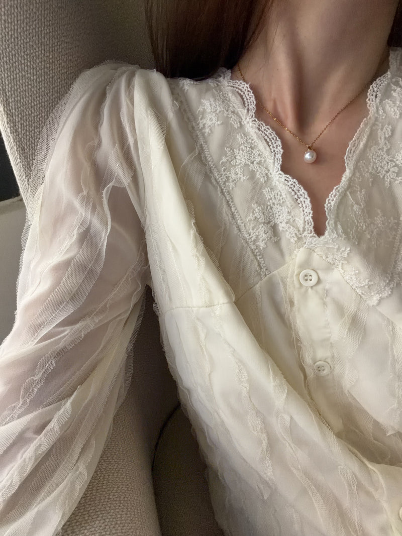 8-9mm Akoya pearl mirror-like luster rose pink overtone saltwater cultured pearl_model_02
