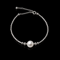 9-10mm Passepartout  single bead charm bracelet