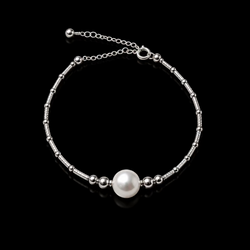 9-10mm Passepartout  single bead charm bracelet