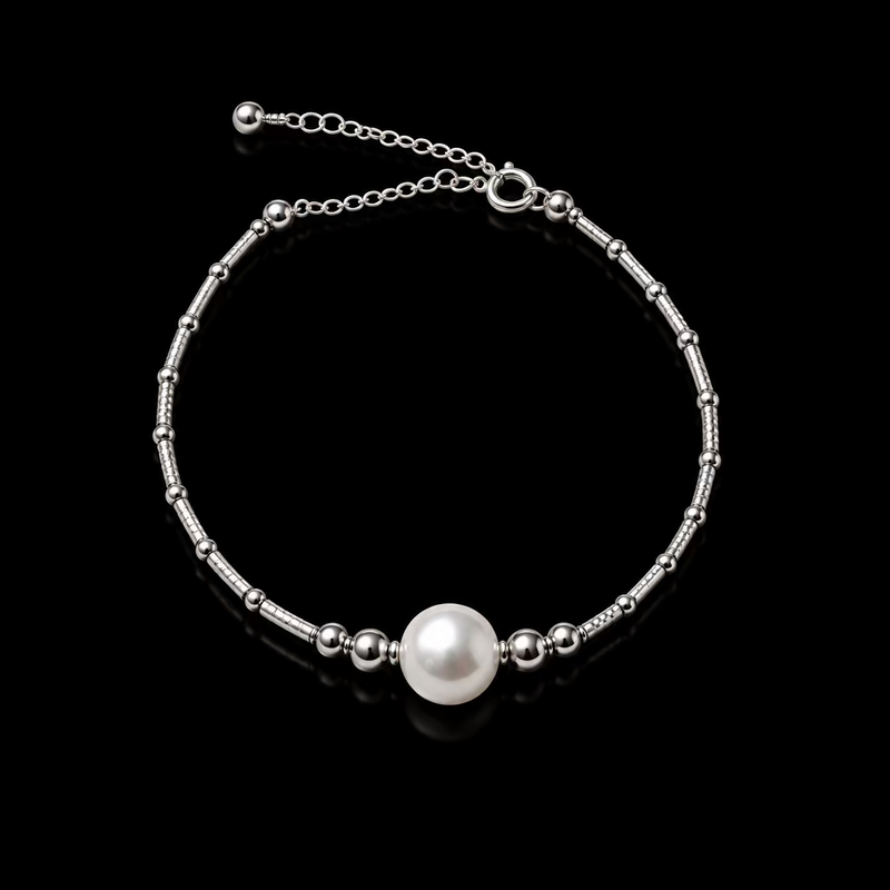 9-10mm Passepartout  single bead charm bracelet