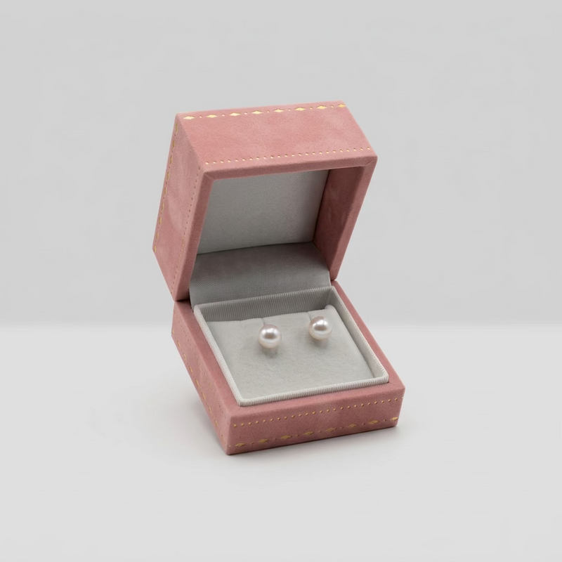 【The Aura Petite】Gem-Quality 7-8mm Akoya-Luster Classic Pearl Minimalist Stud Earrings