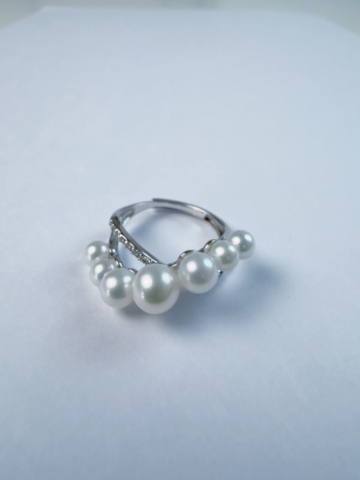 Freshwater multi-pearl cluster ring-01