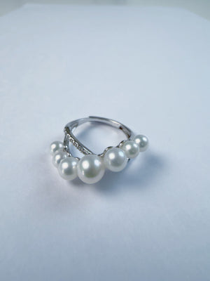 Freshwater multi-pearl cluster ring-01
