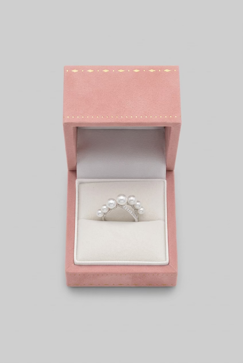 【The Olympus】Gem-Quality 7-Pearl Mountain Cluster Crossover Ring in S925 Silver
