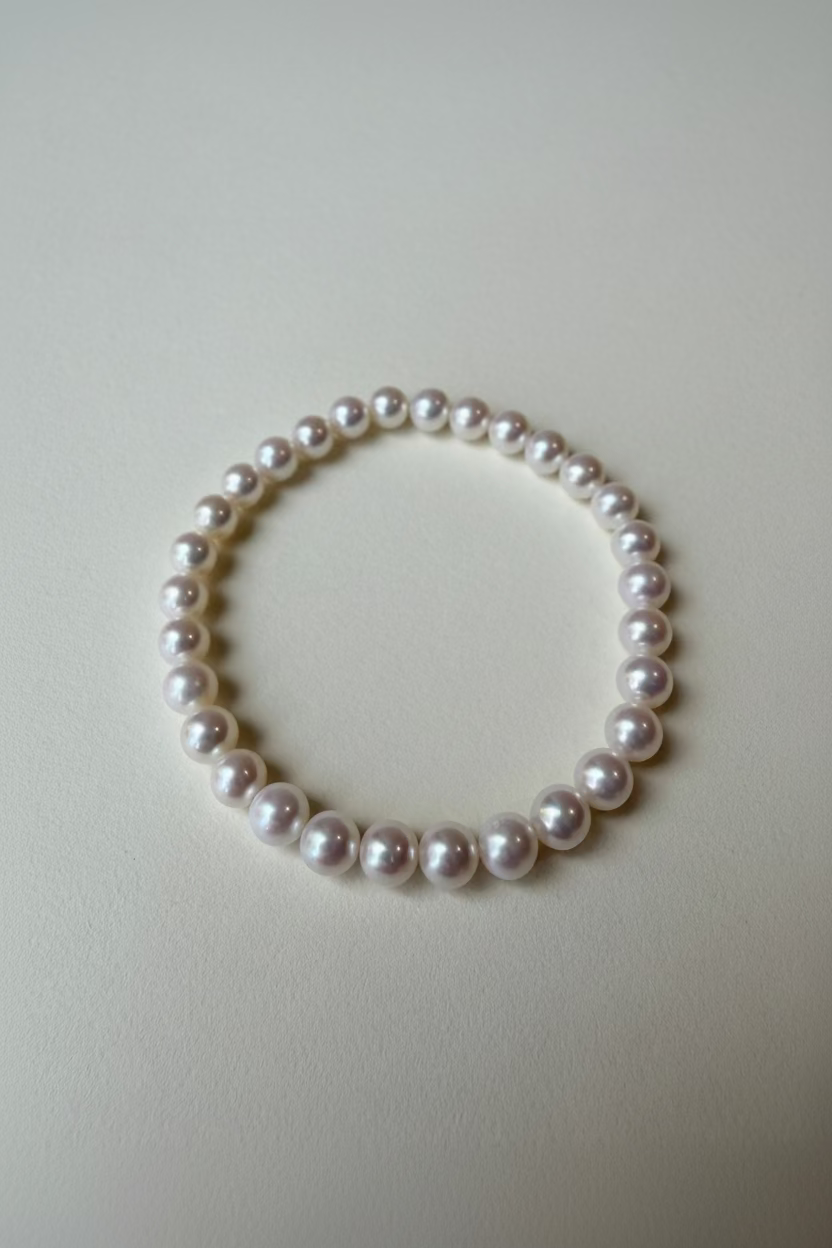 Full strand pearl bracelet 5-6mm natural freshwater AK round pearls 925 sterling silver clasp classic jewelry