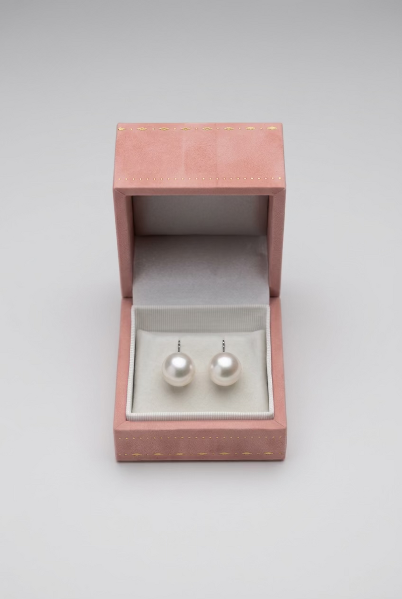 【The Sovereign】Gem-Quality 12-13mm Statement Freshwater Pearl Minimalist Stud Earrings